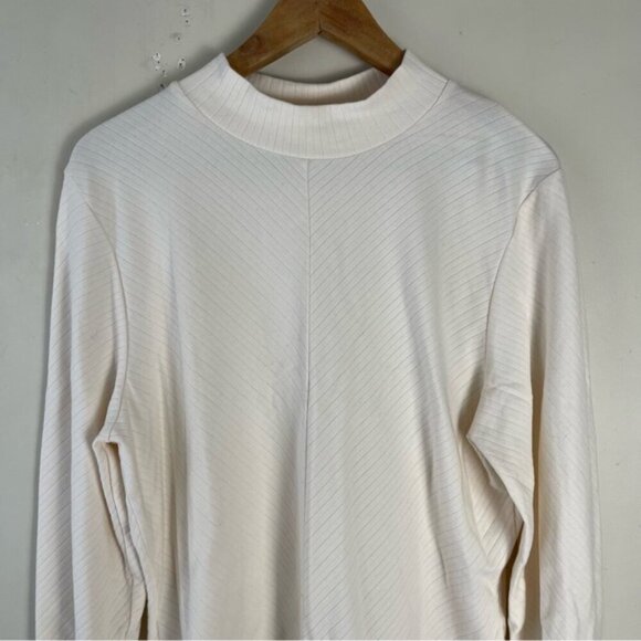 Knix Papaya Mock Neck Bodysuit in ivory size 3X soft ribbed cotton blend - Picture 3 of 9
